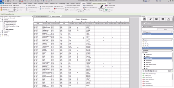 LINEAR Revit Room book