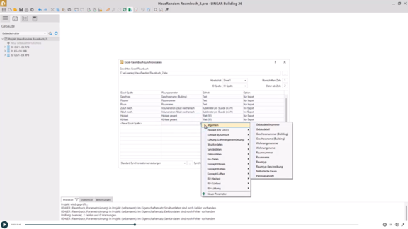 Excel-Raumbuch synchronisieren