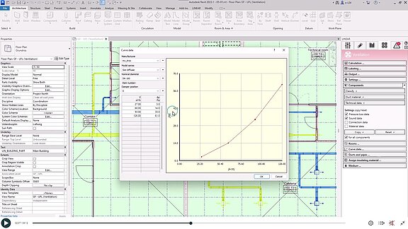 Air duct calculation - Revit and LINEAR - Curve data