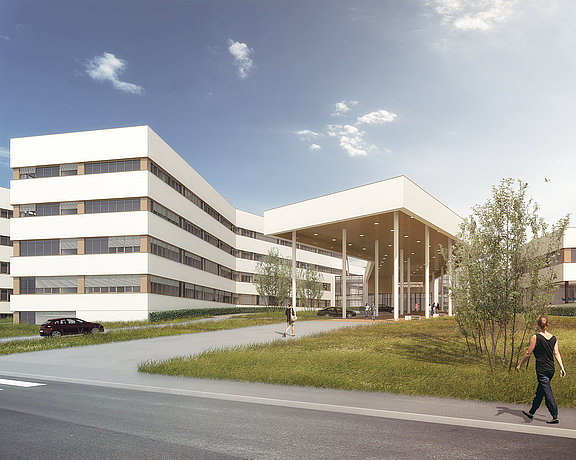 Rendering Krankenhaus Oberwart © Ederer+Haghirian Architekten | keh.at