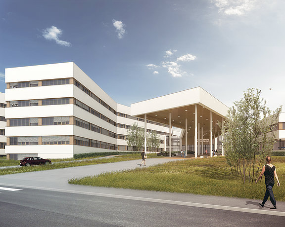 Rendering Krankenhaus Oberwart © Ederer+Haghirian Architekten | keh.at 