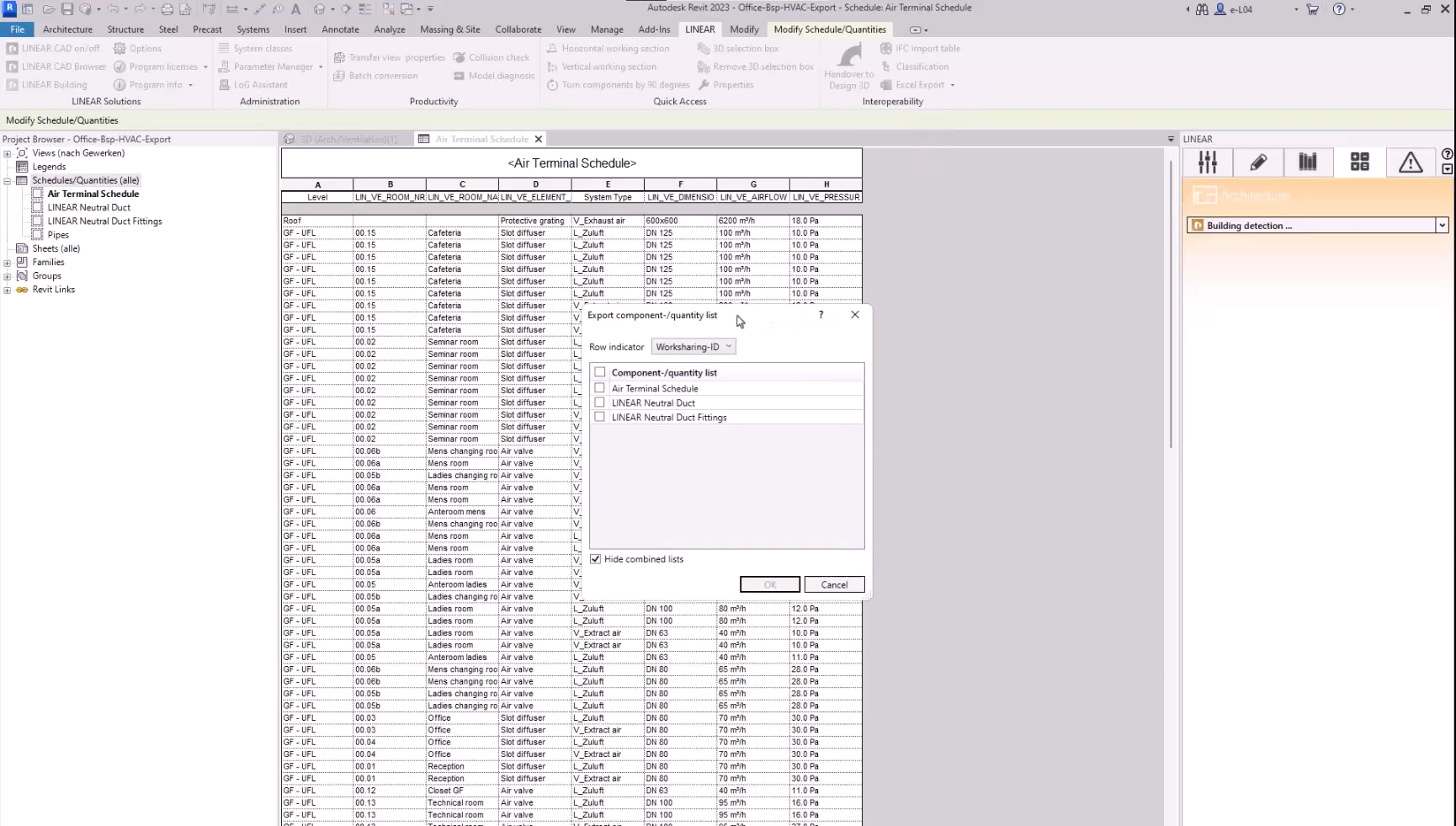New e-learning course: Excel import / export room book: LINEAR