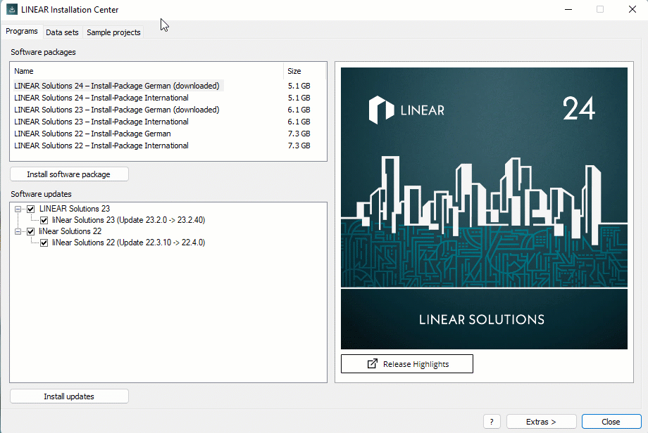New sample projects now in the Installation Center